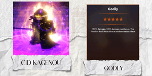 "Godly Shadow / Cid | Mythic Trait - A Universal Time (AUT)"