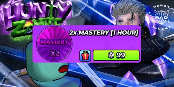 2x Mastery (1 HOUR) - Hunty Zombie
