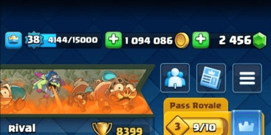 Gambar Product Raja Level 13 + Trofi 8k + Uang banyak dan gems