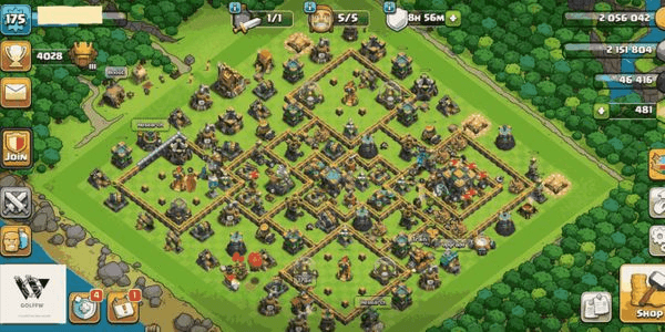 Gambar Product Town Hall 14 XP 175 | Hero Level 70, 80, 55, 46, 27 | Medium Troops | Max Defense TH 14