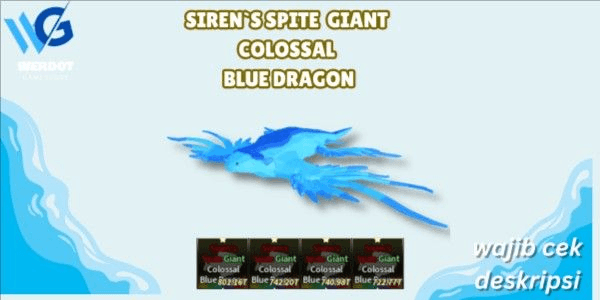 SIRENS SPITE GIANT COLOSSAL BLUE DRAGON - FISCH
