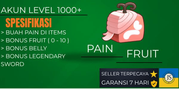 Gambar Product Blox Fruit Account LEVEL 1000 PAIN fruit not yet eaten