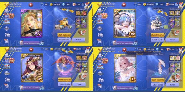 Gambar Product 67 - EVO COSTUME HILDA, EVO HOON, LEGENDARY IMMORTAL HEROINE NIKE, LEGENDARY WHITE SUMMER, AKUN TYPE BANGKRUT PERDANT GG SIAP MAEN #GG #aman #murah