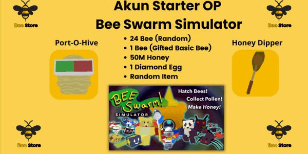 Gambar Product Akun Starter OP - Bee Swarm Simulator