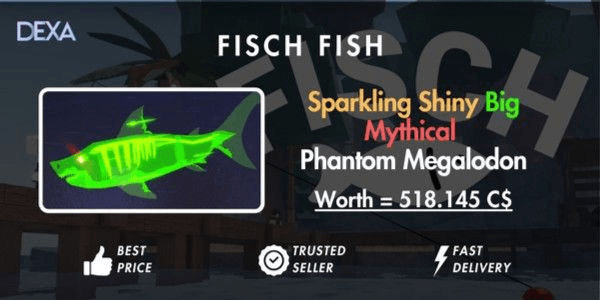 Gambar Product Sparkling Shiny Big Myhtical Phantom Megalodon - Fisch