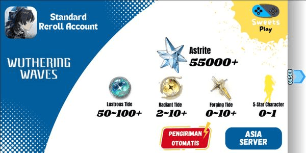 Gambar Product [ASIA] Wuthering Waves Standard Reroll Account