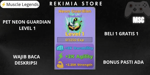 Gambar Product Pets Neon Guardian Evo, lvl 1 | Muscle Legend