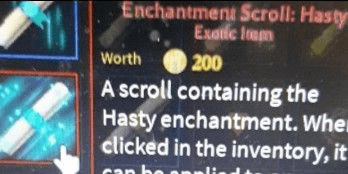 Gambar Product Enchantment Scroll: Hasty | Arcane Odyssey (EXOTIC ITEM)