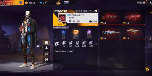 Gambar Product Free Fire Account with Epic Vault & Weapon (Server Latin America North)