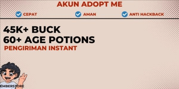 Gambar Product ACCOUNT ADOPT ME | 60+ AGE POTIONS | 45K+ MONEY