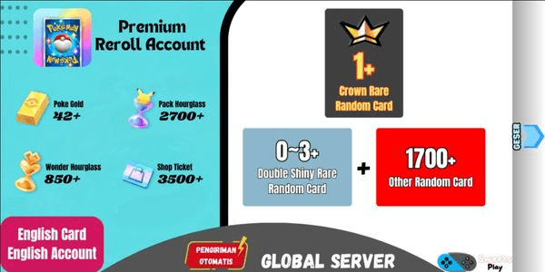 Gambar Product [GLOBAL] Pokemon TCG Pocket Premium Starter Reroll Account