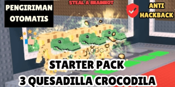 Gambar Product STARTERPACK 3 QUESADILLA CROCODILA | STEAL A BRAINROT