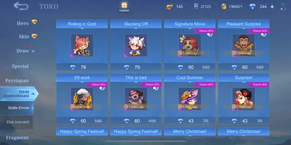Battle Emote Shop freely choose