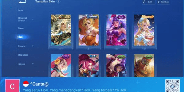 Gambar Product Akun Hok Skin Lumayan