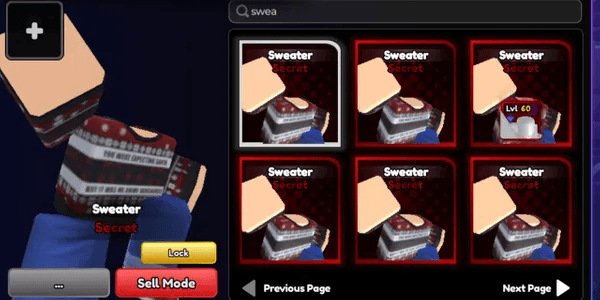 Sweater Sukuno Skin | Anime Vanguards