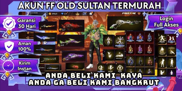 Gambar Product AKUN FF LVL 70 OLD SULTAN EVOGUN 3 MAX 1, M1887 HAND OF HOPE/LUMUT - STERLING - EMERALD POWER, BUNDLE TIER ARTIFACT, SENJATA 504