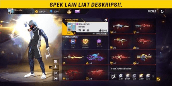 Gambar Product Akun Free Fire GG Murah Bergaransi