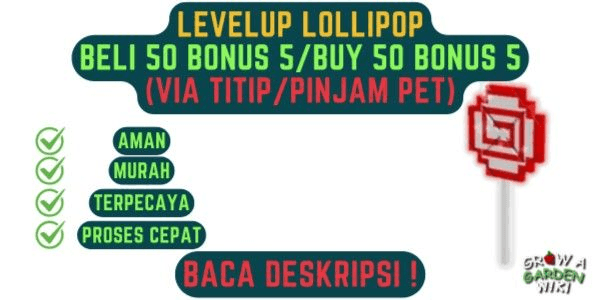 Gambar Product Levelup Lollipop | Grow A Garden