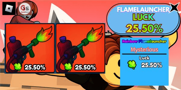 Gambar Product RAINBOW FLAMELAUNCHER Luck 25.50% - Climb and Jump Tower
