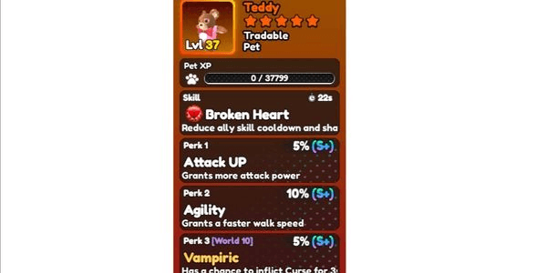 Gambar Product Teddy Pet Skill Broken Heart Vampiric