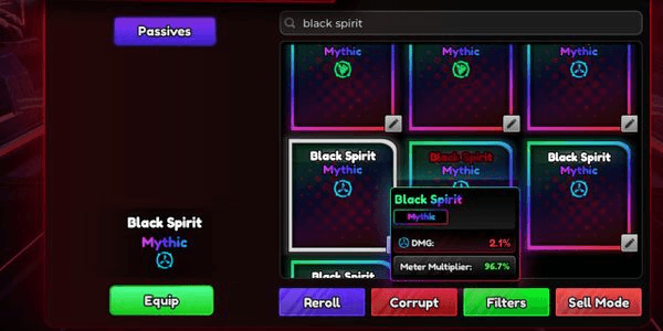 Gambar Product Black Spirit (90%+ Passive) | Anime Vanguards