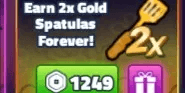 2x Gold Spatulas