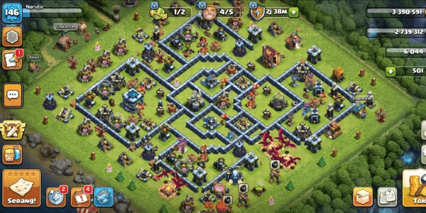 Gambar Product NARUTO - TOWNHALL 13 DEFF MAX CWL MELIMPAH SKILL ANTI HACKBACK (7 SKILL EPIC ON)