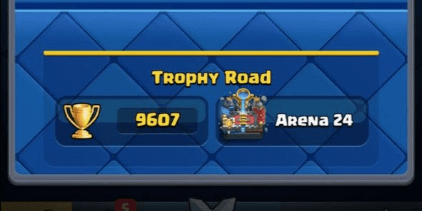 Gambar Product Lv53//King Tower 14//Arena 24//9607 Trophies//15 Evo//5 Elite Cards//21 Max Cards//120 Total Cards//9 Tower Skins//Bergaransi[A161]