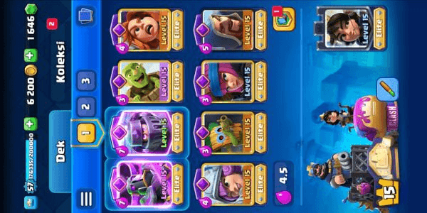 Gambar Product PREMIUM ACC | 16+ Evolution Card | KT LVL 15 (XP 57) 16 Card Elite | 14 Card Max Lvl 14