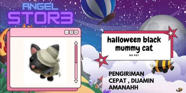 Halloween Black Mummy Cat