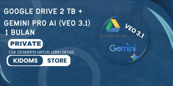 Gambar Product GOOGLE DRIVE 2TB + GEMINI PRO AI 1 BULAN PRIVATE