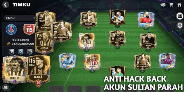 Gambar Product AKUN SULTAN PEMAIN GACOR ZIDANE EVO MAX, BECKENBAUER OVR 117, GULLIT OVR 116  - Selengkapnya Silahkan Cek Deskripsi