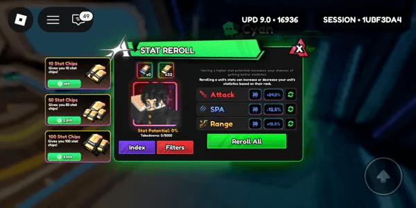 Full Godly Stats For Transfer | Anime Vanguard