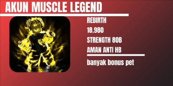 Gambar Product Akun Muscle Legend Rebirth 18.980k