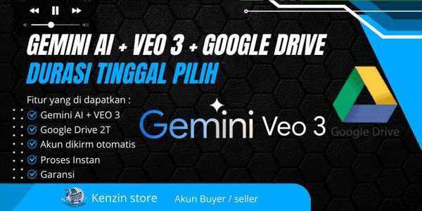 Gambar Product gemini ai pro veo 3 Free google drive 2TB Google Drive