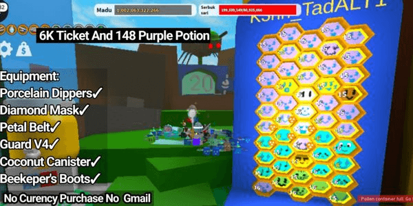 Gambar Product Account Mid Late - Bee Swarm Simulator