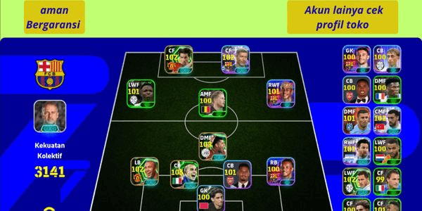 Gambar Product EFOOTBALL ACCOUNT READY TO PLAY BARCA PACK MANY SAFE GUARANTEED | musgem#C06