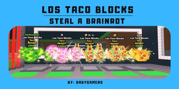 Gambar Product THE TACO BLOCKS - STEAL A BRAINROT