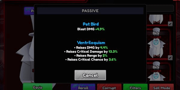 Gambar Product Birb Mid Stats Random [Uncorrupted] | Anime Vanguards