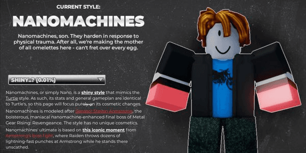 Gambar Product Account Shiny Nanomachines Style - Untitled Boxing Game (UBG)