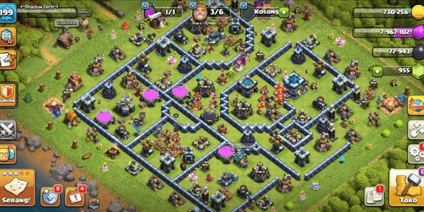 Town Hall 13 Hampir Max - Siap War