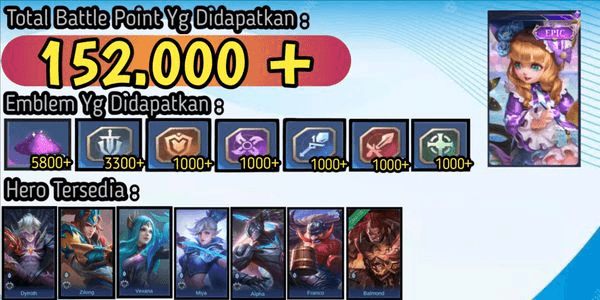 Gambar Product Akun Smurf BP Banyak #Berskin Epic
