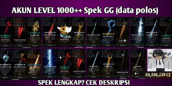 Gambar Product ACCOUNT LEVEL 1000+ GG SPECS