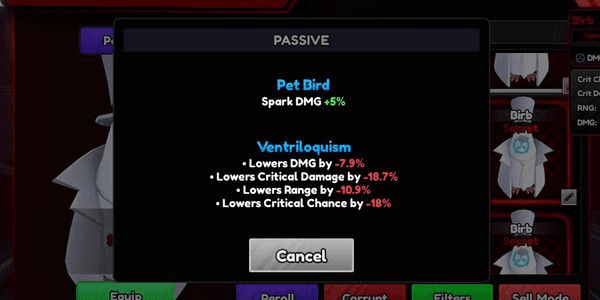 Gambar Product Birb Fodders (Bad Stats) | Anime Vanguards