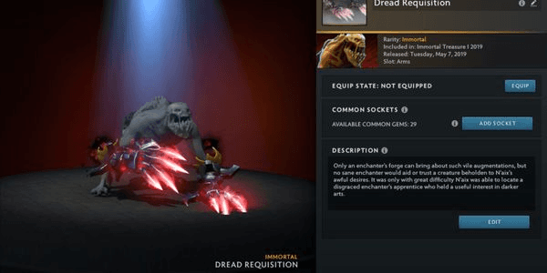 Gambar Product Dread Requisition (Immortal TI9 Lifestealer)