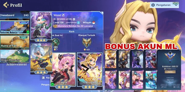 Gambar Product Akun sultan mcgg terlaris | commander banyak | spek mewah | bergaransi terjamin aman