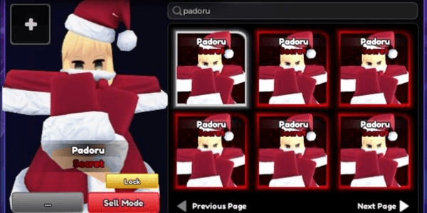 Gambar Product Padoru Saber Skin | Anime Vanguards