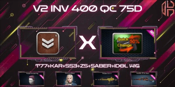 Gambar Product V2 Petik 1 | INV 400 | QC+QR 75D | IDOL WIG SET 7D | T77+SS3+KAR+SABER |
