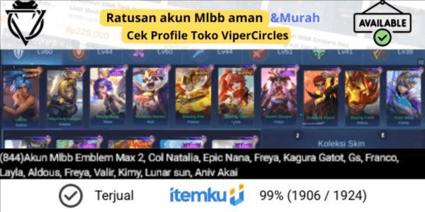 Gambar Product Ratusan Akun Mlbb Murah ViperCircles