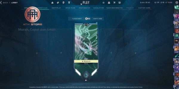 Gambar Product Sultan Account Valorant Rank Platinum 1 Many Skins Champions Bundle, ONI, ION Limited & Full Agent